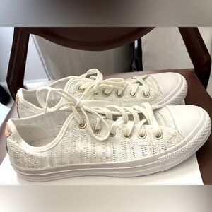 White mesh Converse